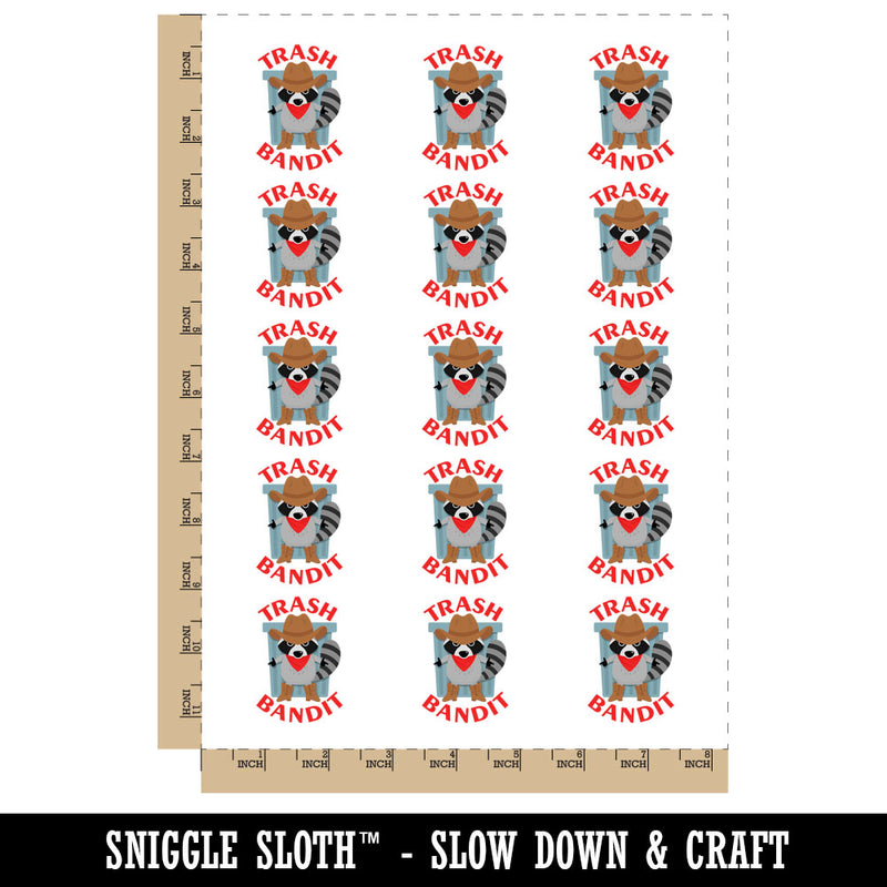 Trash Bandit Raccoon1 Temporary Tattoo Water Resistant Fake Body Art Set Collection (1 Sheet)