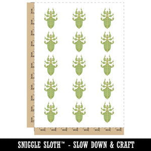 Walking Leaf Insect Bug Temporary Tattoo Water Resistant Fake Body Art Set Collection (1 Sheet)