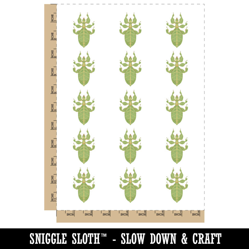 Walking Leaf Insect Bug Temporary Tattoo Water Resistant Fake Body Art Set Collection (1 Sheet)