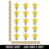 Weird Face Good Star Approval Temporary Tattoo Water Resistant Fake Body Art Set Collection (1 Sheet)