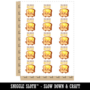 You Can Do Butter Better Buttered Toast Bread Temporary Tattoo Water Resistant Fake Body Art Set Collection (1 Sheet)