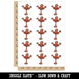 Zen Meditating Monkey Yoga Nirvana Temporary Tattoo Water Resistant Fake Body Art Set Collection (1 Sheet)