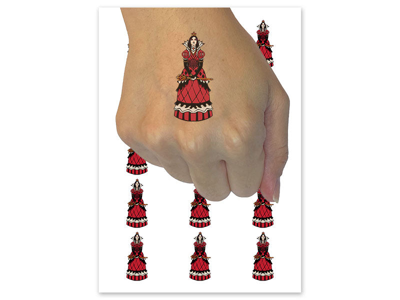Fairytale Queen Monarch Nobility Medieval Fantasy Temporary Tattoo Water Resistant Fake Body Art Set Collection