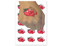 Berry Stressed Strawberry Sweating Funny Temporary Tattoo Water Resistant Fake Body Art Set Collection (1 Sheet)