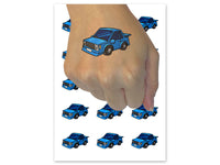 Cartoon Street Racing Car Temporary Tattoo Water Resistant Fake Body Art Set Collection (1 Sheet)