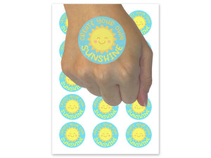 Create Your Own Sunshine Temporary Tattoo Water Resistant Fake Body Art Set Collection (1 Sheet)