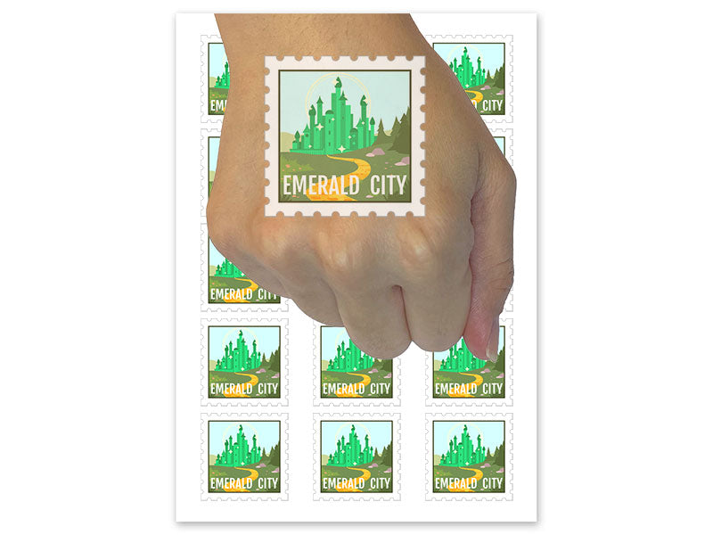 Emerald City Wonderful Wizard of Oz Destination Temporary Tattoo Water Resistant Fake Body Art Set Collection (1 Sheet)