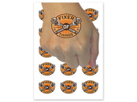 Fixer of Things Adjustable Wrench Repair Builder Temporary Tattoo Water Resistant Fake Body Art Set Collection