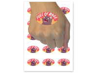 Full of Rage Screaming Fire Cat Temporary Tattoo Water Resistant Fake Body Art Set Collection (1 Sheet)