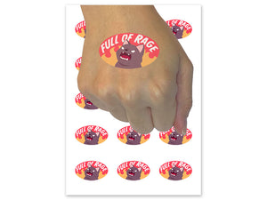 Full of Rage Screaming Fire Cat Temporary Tattoo Water Resistant Fake Body Art Set Collection (1 Sheet)