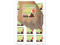 Gardening is Dirt Cheap Therapy Temporary Tattoo Water Resistant Fake Body Art Set Collection (1 Sheet)