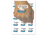 Get Your Crap Together Cat Litter Box Poop Temporary Tattoo Water Resistant Fake Body Art Set Collection (1 Sheet)