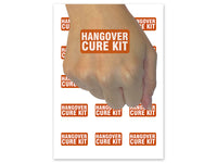 Hangover Cure Kit Temporary Tattoo Water Resistant Fake Body Art Set Collection (1 Sheet)
