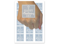 Happy Christening Day Baptism Temporary Tattoo Water Resistant Fake Body Art Set Collection (1 Sheet)
