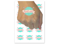 Knit Wit Yarn Knitting Temporary Tattoo Water Resistant Fake Body Art Set Collection (1 Sheet)