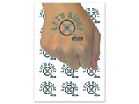 Let's Ride Bike Cycling Temporary Tattoo Water Resistant Fake Body Art Set Collection (1 Sheet)