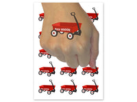 Little Red Wagon Temporary Tattoo Water Resistant Fake Body Art Set Collection (1 Sheet)