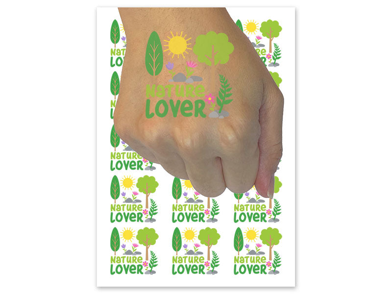 Nature Lover Temporary Tattoo Water Resistant Fake Body Art Set Collection (1 Sheet)