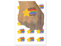 Nobody Cares Temporary Tattoo Water Resistant Fake Body Art Set Collection (1 Sheet)