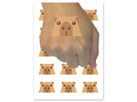 Peeking Capybara Temporary Tattoo Water Resistant Fake Body Art Set Collection (1 Sheet)