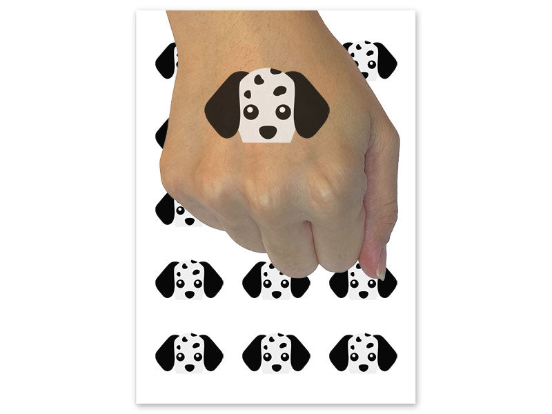 Peeking Dalmation Dog Temporary Tattoo Water Resistant Fake Body Art Set Collection (1 Sheet)