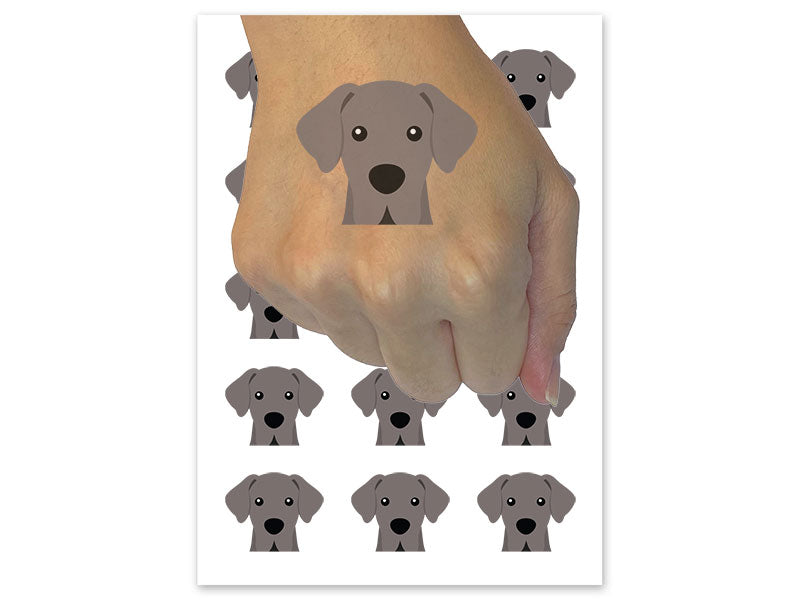 Peeking Great Dane Dog Temporary Tattoo Water Resistant Fake Body Art Set Collection (1 Sheet)