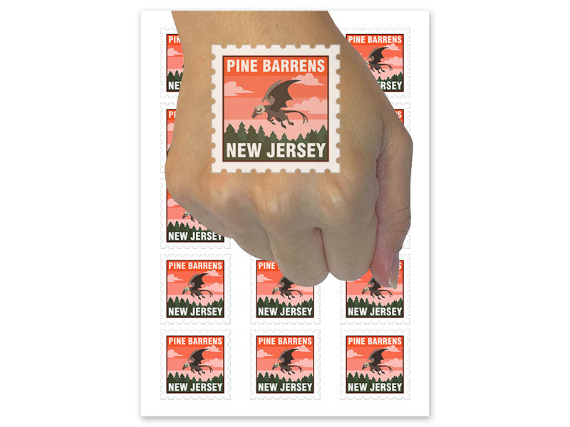 Pine Barrens New Jersey Devil Cryptid Monster Destination Temporary Tattoo Water Resistant Fake Body Art Set Collection