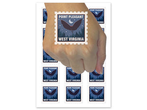 Point Pleasant West Virginia Mothman Cryptid Destination Temporary Tattoo Water Resistant Fake Body Art Set Collection
