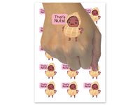 That's Nuts Cute Suprised Peanut in Shell Temporary Tattoo Water Resistant Fake Body Art Set Collection (1 Sheet)
