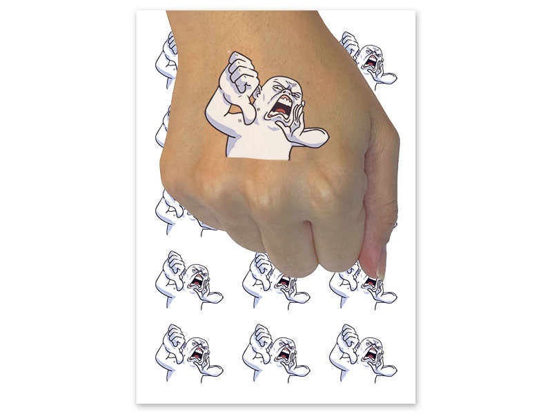 Thumbs Down Jeering Strongly Disagree Temporary Tattoo Water Resistant Fake Body Art Set Collection (1 Sheet)