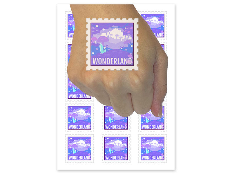 Wonderland Alice Fantasy Forest Destination Temporary Tattoo Water Resistant Fake Body Art Set Collection (1 Sheet)