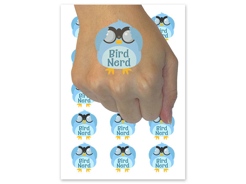 Bird Nerd Temporary Tattoo Water Resistant Fake Body Art Set Collection (1 Sheet)