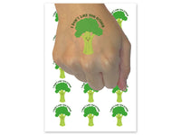 Broccoli I Don't Like You Either Temporary Tattoo Water Resistant Fake Body Art Set Collection (1 Sheet)