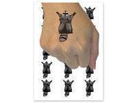 Clingy Raccoon Arms In Air Hug Temporary Tattoo Water Resistant Fake Body Art Set Collection (1 Sheet)