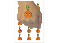 Crying Cartoon Whole Onion Temporary Tattoo Water Resistant Fake Body Art Set Collection (1 Sheet)