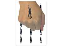 Curious Spider Monkey Hanging Around Temporary Tattoo Water Resistant Fake Body Art Set Collection (1 Sheet)