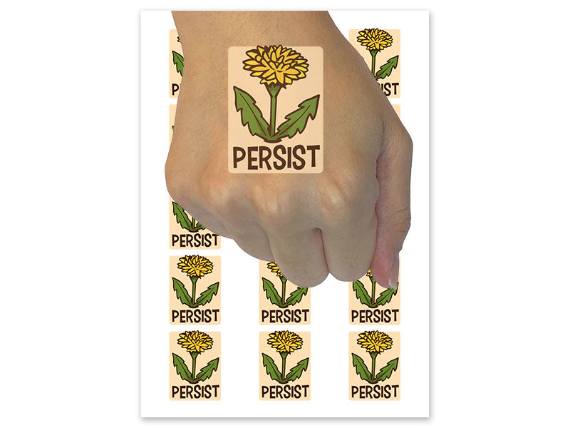 Dandelion Persist Weed Flower Temporary Tattoo Water Resistant Fake Body Art Set Collection (1 Sheet)