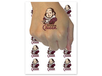 Drama Queen William Shakespear Tea Party Temporary Tattoo Water Resistant Fake Body Art Set Collection (1 Sheet)