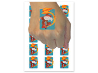 Eccentric Fire Mage Wizard Eagle Phoenix Temporary Tattoo Water Resistant Fake Body Art Set Collection (1 Sheet)