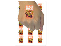 Goblin Mode Lifestyle Funny Fantasy Slob Food Temporary Tattoo Water Resistant Fake Body Art Set Collection (1 Sheet)