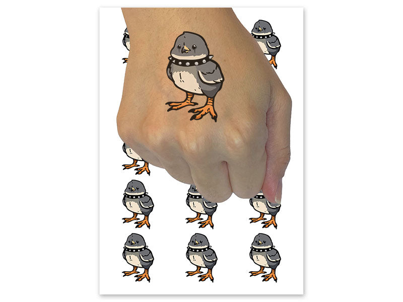 Goth Chick Emo Baby Chicken Temporary Tattoo Water Resistant Fake Body Art Set Collection (1 Sheet)