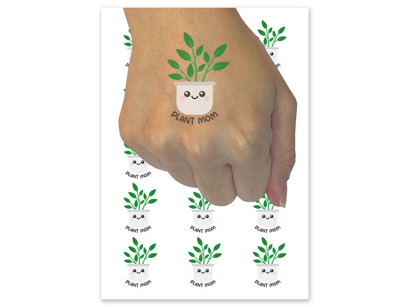 Plant Mom Temporary Tattoo Water Resistant Fake Body Art Set Collection (1 Sheet)