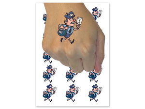 Professional Postman Mailman Carrier Mail Letter Temporary Tattoo Water Resistant Fake Body Art Set Collection (1 Sheet)