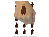 Resting Bat Hanging Upside Down Temporary Tattoo Water Resistant Fake Body Art Set Collection (1 Sheet)