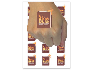 Slow Burn Book Lover Romance Reader Temporary Tattoo Water Resistant Fake Body Art Set Collection (1 Sheet)