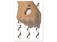 Stud Puffin Bird Temporary Tattoo Water Resistant Fake Body Art Set Collection (1 Sheet)