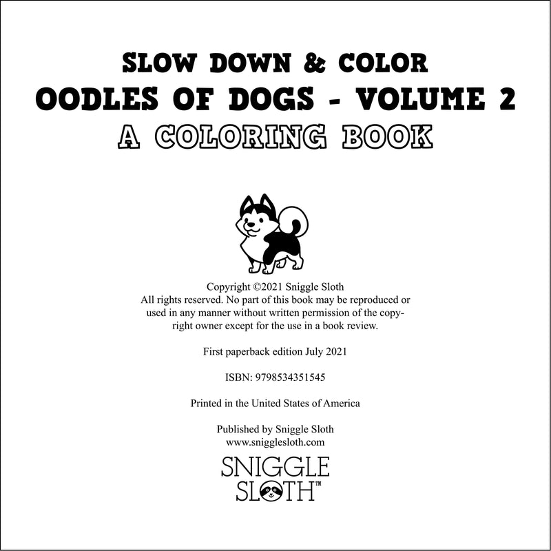 Oodles of Dogs Coloring Book for Kids - Volume 2