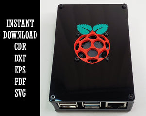 Raspberry Pi 4 Computer Case (With Holes for Fan Mounting) CDR DXF EPS PDF SVG Digital Download Laser Design Template File