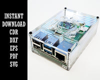 Raspberry Pi 4 Computer Case (No Fan Mount) CDR DXF EPS PDF SVG Digital Download Laser Design Template File