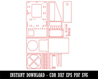 Open Air Mini-ITX Motherboard PC Computer Case CDR DXF EPS PDF SVG Digital Download Laser Design File